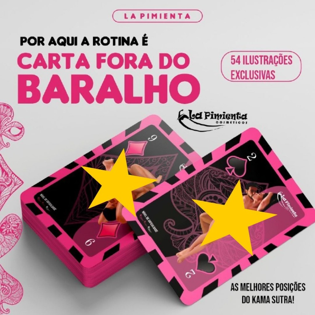Detalhes do BARALHO POSIÇÕES SEXUAIS KAMASUTRA COM 54 POSIÇÕES ILUSTRADAS