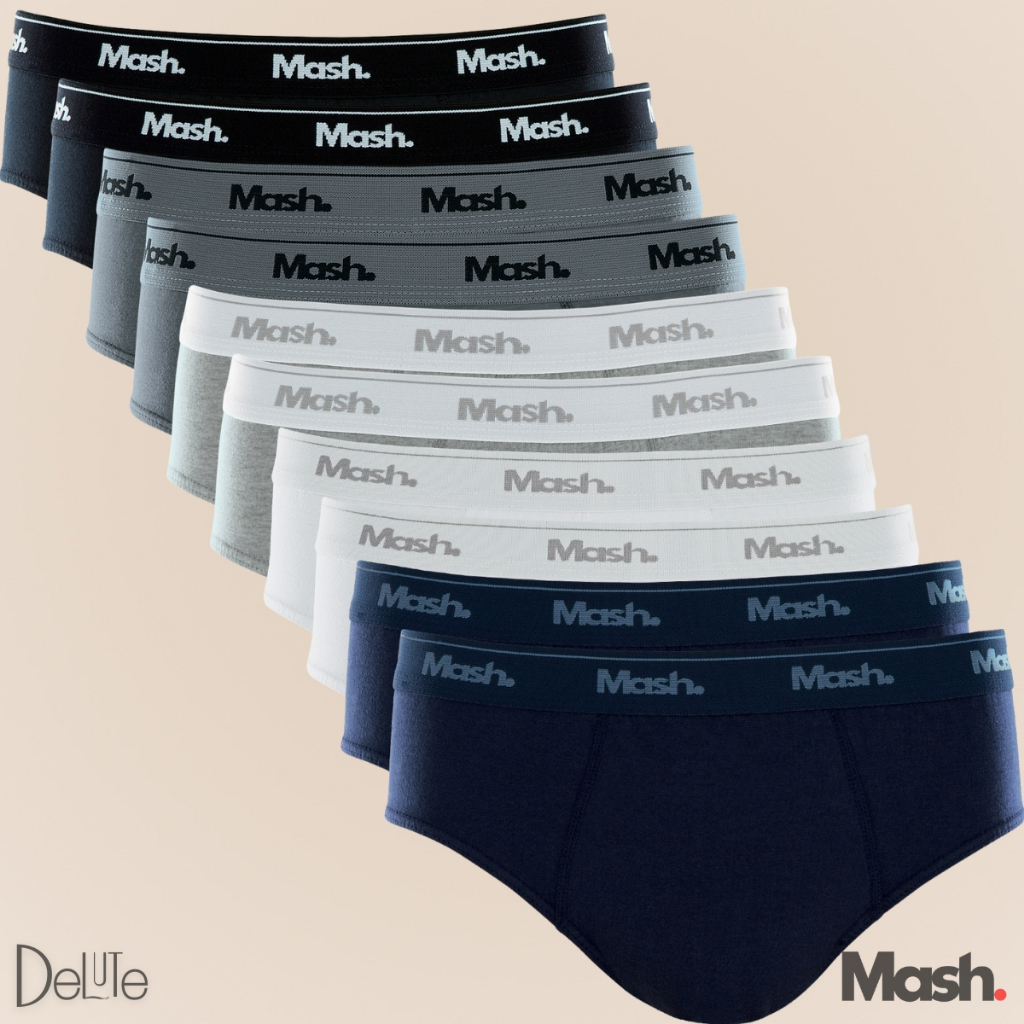 Pacote Com 10 Cuecas Mash Slip de Algodao Masculina Original e NF