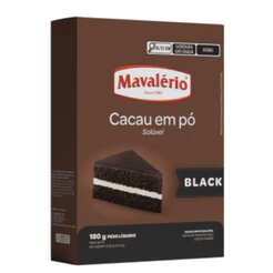 Cacau em Pó Solúvel Black 180g Mavalério Cacau Intenso Confeitaria Profissional