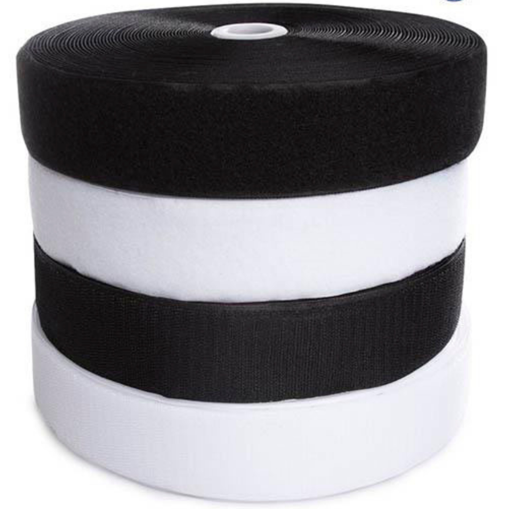 Velcro 5cm fita adesiva para costura preto/branco macho e femea (não autocolante) em Oferta na Shopee