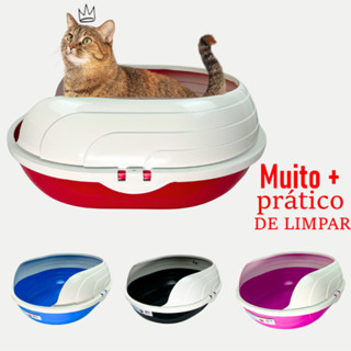 Caixa de Areia Sanitária Bandeja Higiênica Com arco para Gato FURACÃO PET - Promoção
