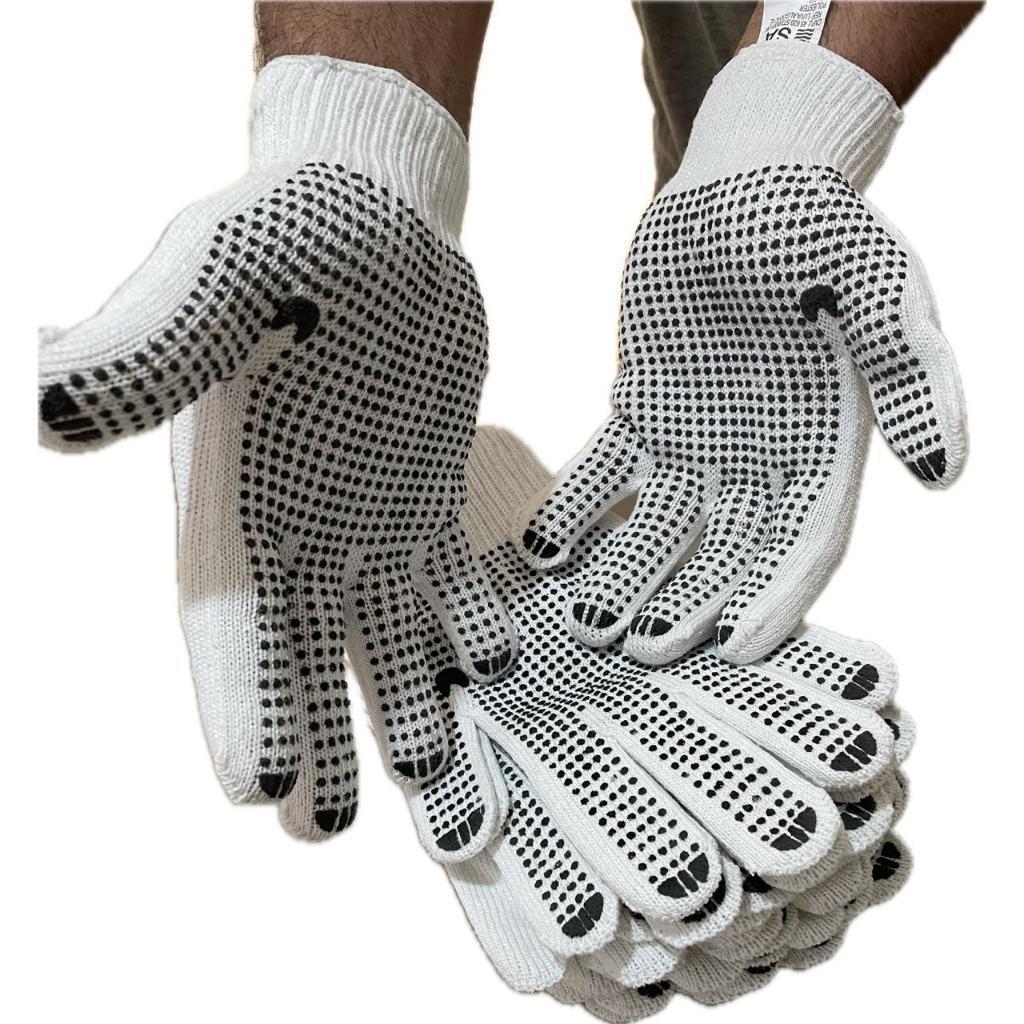 6 Pares De Luvas Bege Com Pig Preto