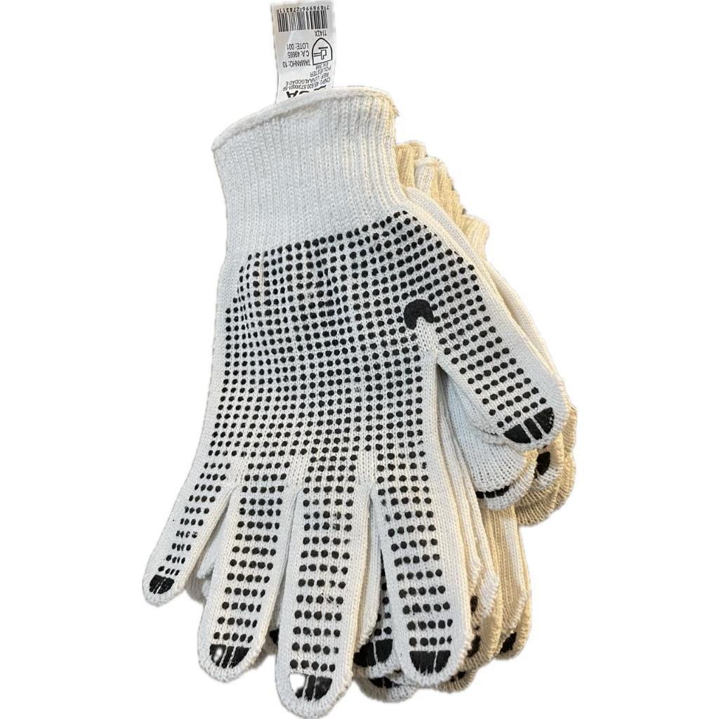 12 Pares De Luvas Bege Com Pigmento Preto