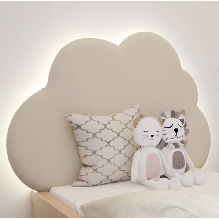 Cabeceira Para Quarto Infantil Decoração Nuvem Com Led