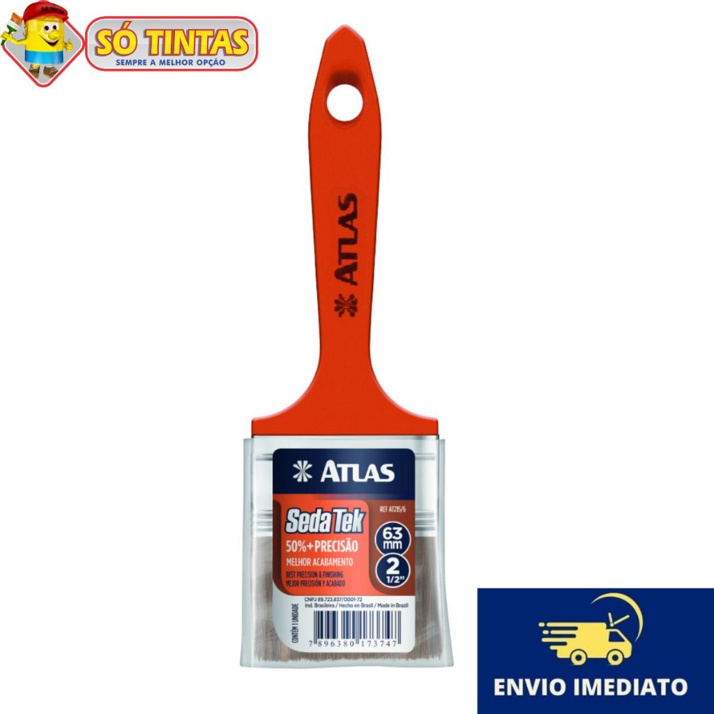 Trincha AT215 Seda Tek Atlas Acabamento Superior 50% Mais Precisão em Oferta na Shopee
