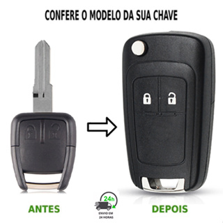 Carcaça Chave Canivete Adaptação Gm Cadeado 2 Botões - Direita em Oferta na Shopee