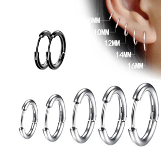 Kit 1 a 5 Pares Brinco Argola Punk Rock Ródio Hoop Aço Inoxidável Círculo Masculino Masculino e Feminino em Oferta na Shopee