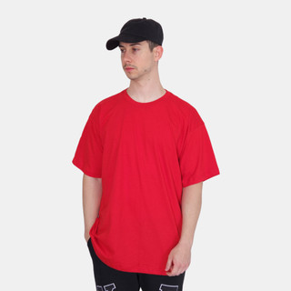 Camiseta Camisa Vermelha Lisa Premium Streetwear Masculina 100% Algodão Fio 30.1 Unissex