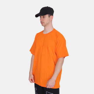Camiseta Camisa Laranja Lisa Premium Streetwear Masculina 100% Algodão Fio 30.1 Unissex