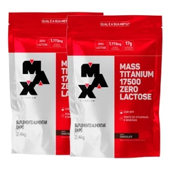 2x Hipercalórico Mass Titanium Zero Lactose - 2,4Kg cada - Max Titanium