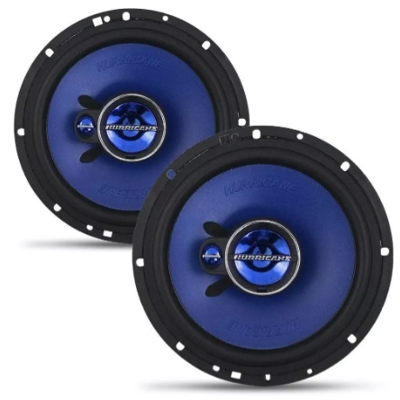 Kit Com 2 Alto Falante 6 Polegadas Hurricane Triaxial Triak 100W Som Forte Automotivo