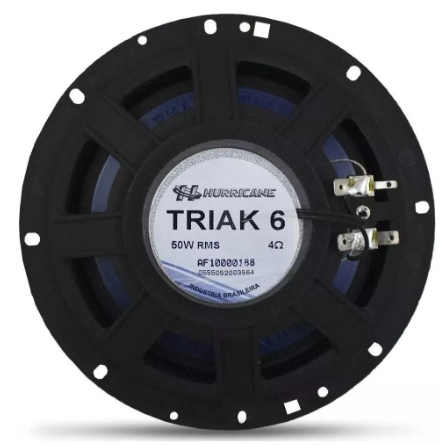 Kit Com 2 Alto Falante 6 Polegadas Hurricane Triaxial Triak 100W Som Forte Automotivo — imagem 2 de 2