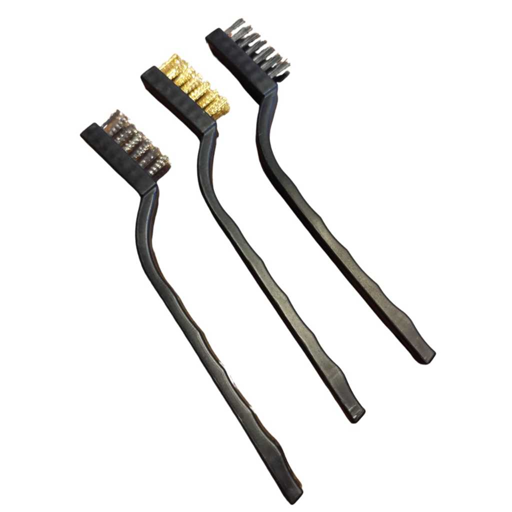 Bonsai Kit 3 Escovas Para Limpeza Nylon Latão Aço Jardim