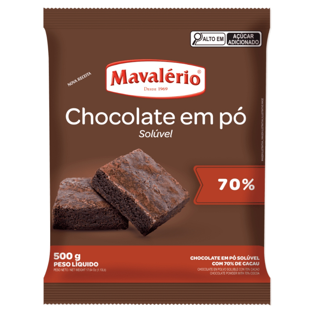 Chocolate em Pó Nobre Gormet 70% Cacau 500g Mavalério em Oferta na Shopee
