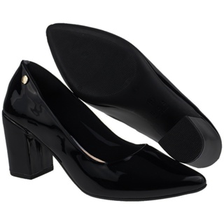 Sapato Social Scarpin Bico Fino Verniz Luxo Festa Shekinah Conforto Salto Alto Quadrado Bloco Macio em Oferta na Shopee