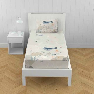 lençol infantil + fronha fundo do mar oceano infantil bebê LKT635 em Oferta na Shopee