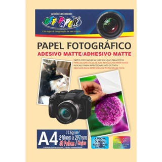 Papel Fotográfico A4 Matte Adesivo 115g e 130g com 50 folhas - OFFPAPER em Oferta na Shopee