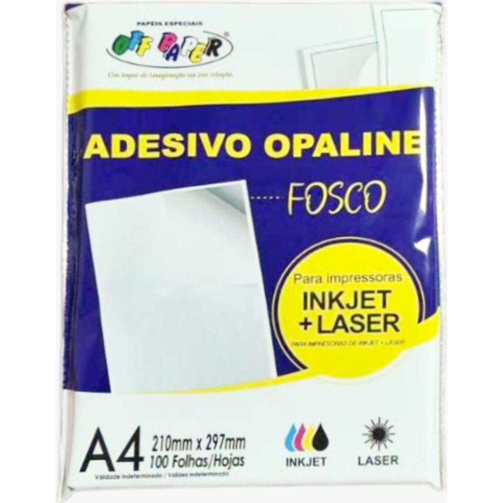 Adesivo Opaline Fosco A4 100 fls - 110G - OFFPAPER em Oferta na Shopee