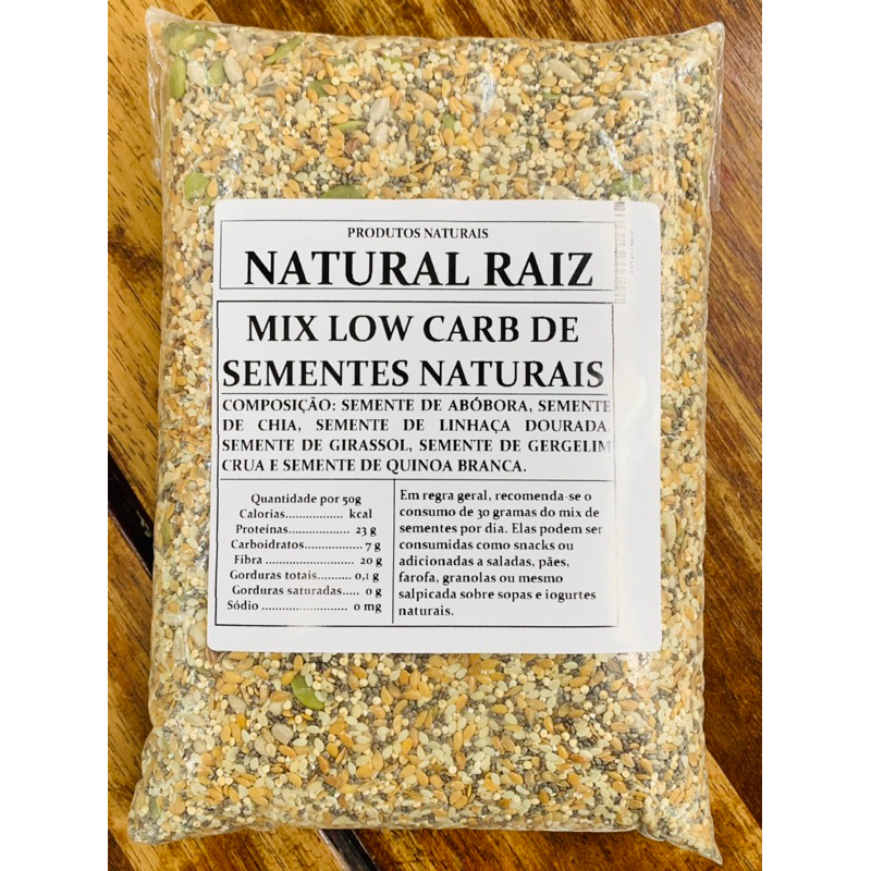Mix Low Carb de Sementes Naturais Produto 100% Natural Original em Oferta na Shopee
