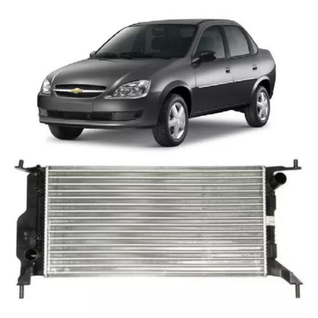 Radiador Água Chevrolet Classic 1.0 8V 2010 Á 2016 em Oferta na Shopee