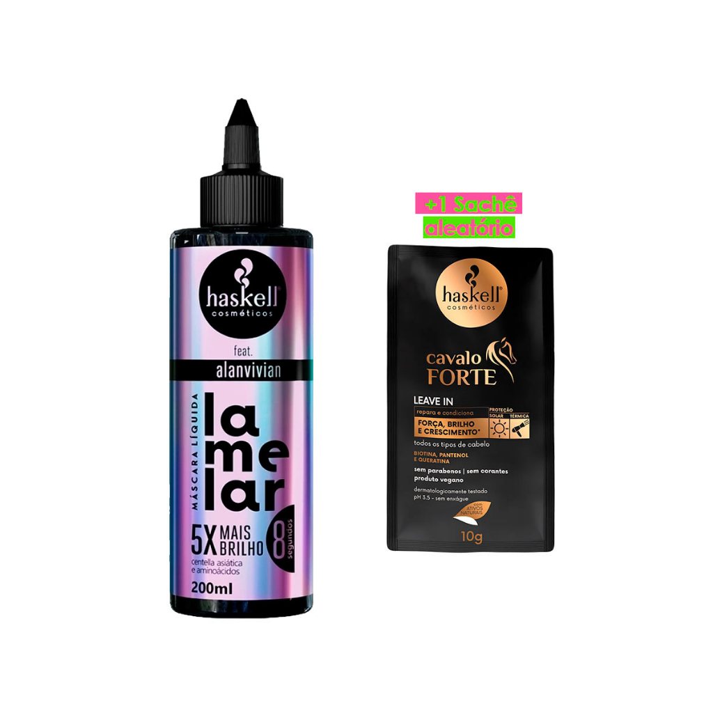 Lamelar Haskell Máscara Líquida 200ml + Sachê Haskell