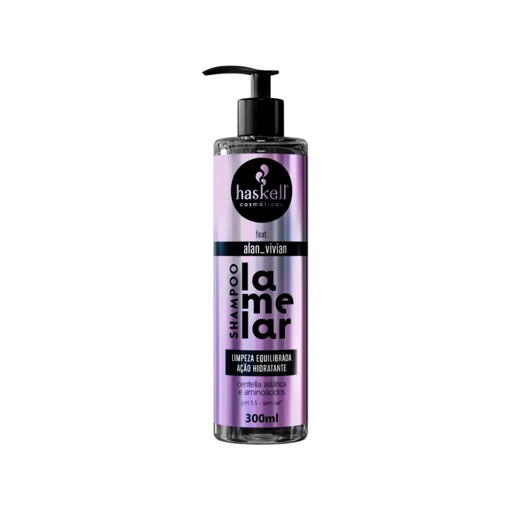 Super Shampoo para Cabelo 5x Mais Brilhantes - Haskell Lamelar Original 300ml