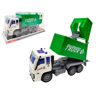 Brinquedo Caminhão de Lixo Articulado Realista com Fricção Caminhão Coletor Caçamba Grande Promoção