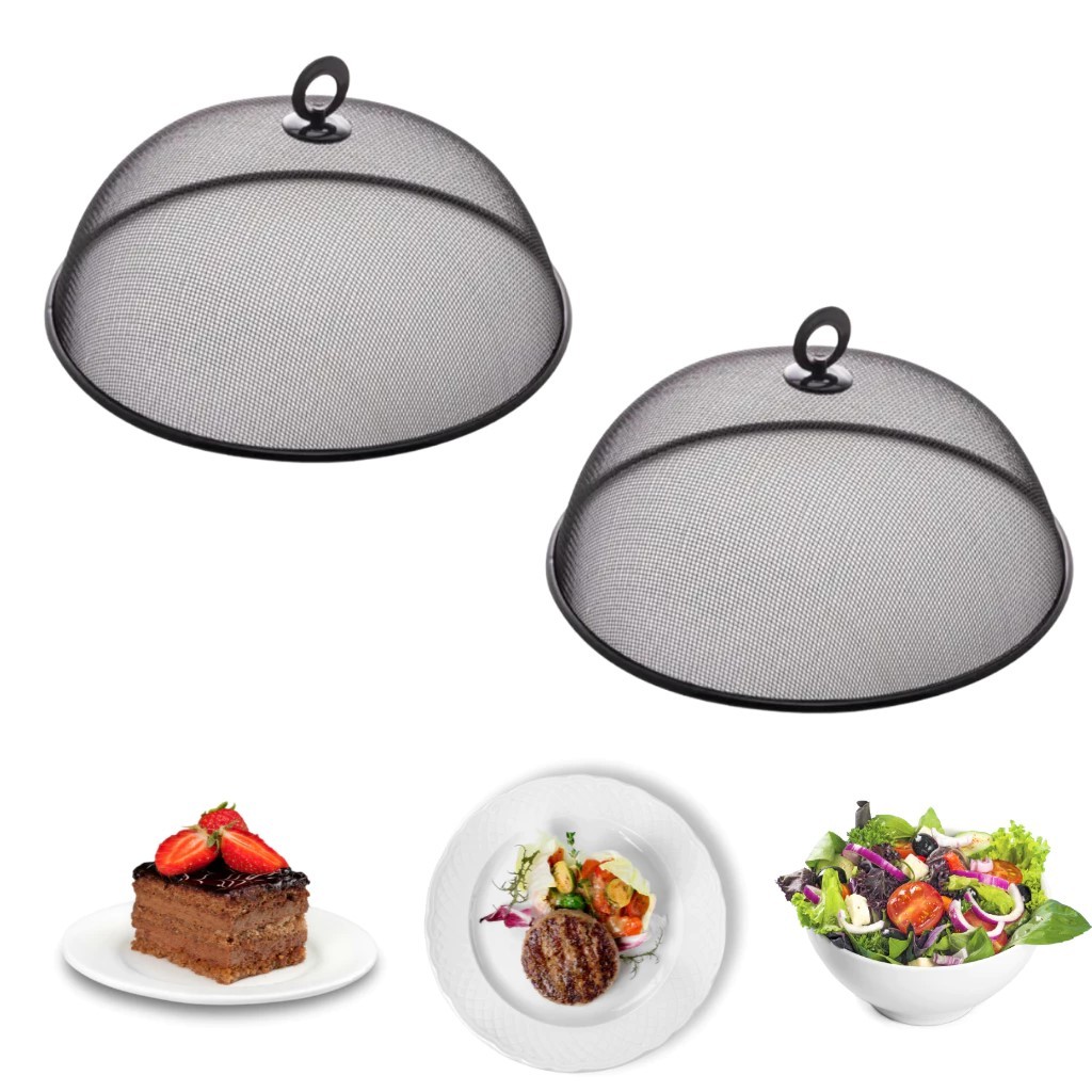 Tampa Tela Protetora de Alimentos Anti Mosquitos Metal 30cm