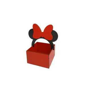 Cestinha Minnie Mesa 10 Pçs Decoração Lembrancinha Vermelha em Oferta na Shopee