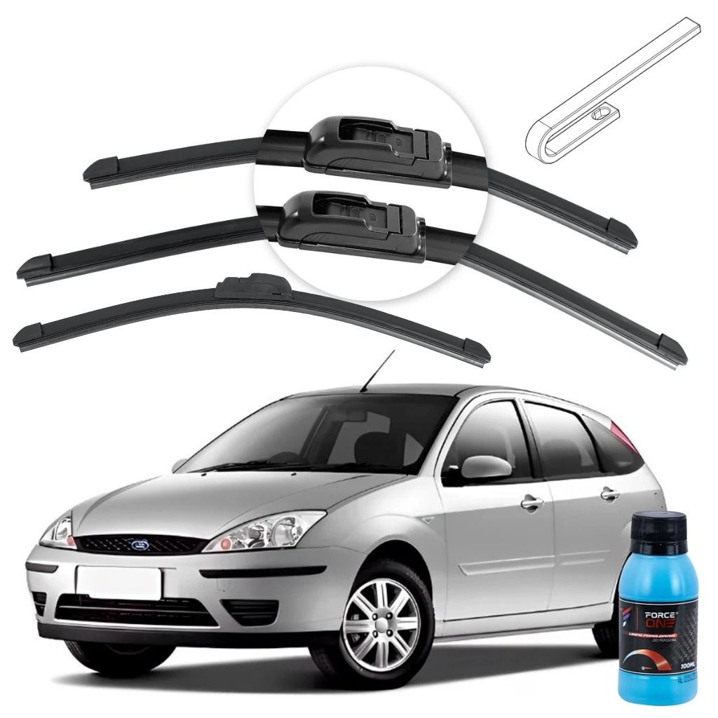 Palheta Limpador de Parabrisa Ford Focus Hatch ano 00 a 07 Universal Dianteiro e Traseiro