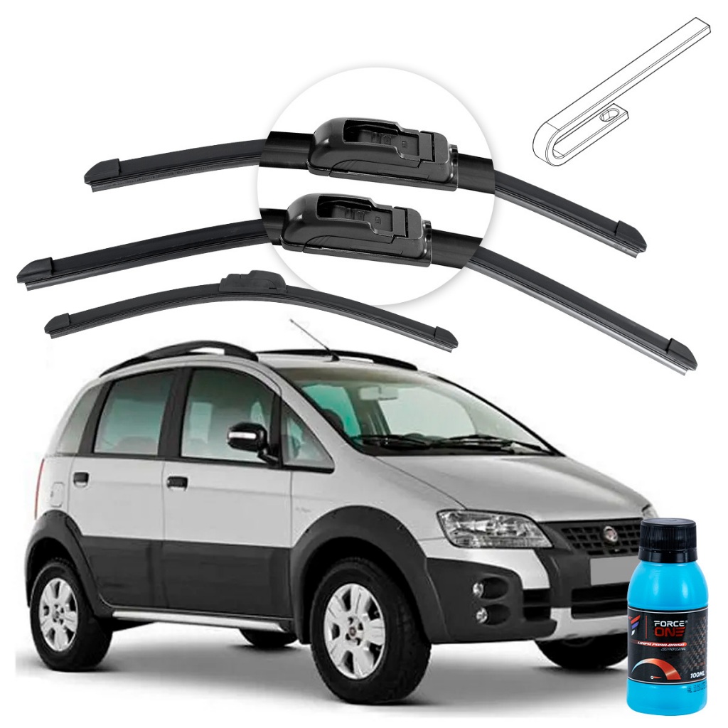Palheta Limpador de Parabrisa Fiat Idea Adventure ano 06 a 10 Universal Dianteiro e Traseiro em Oferta na Shopee