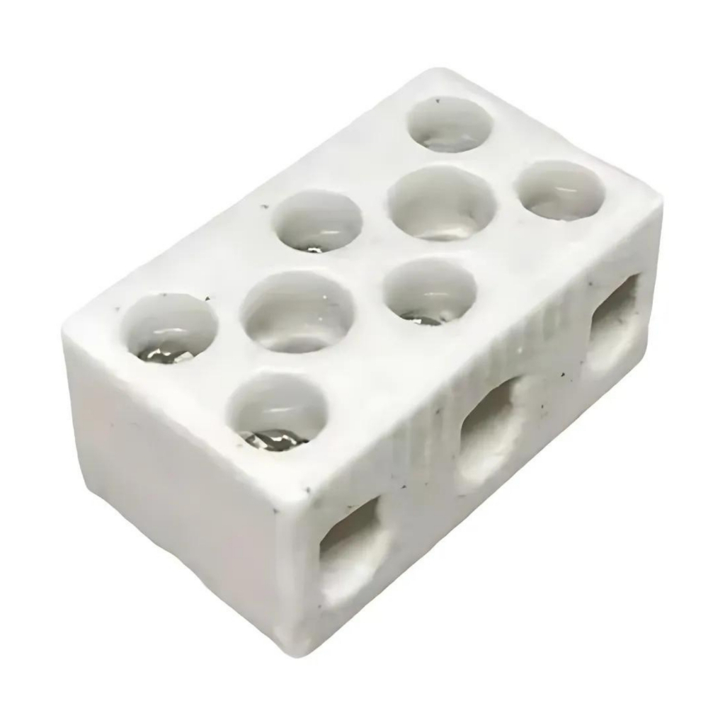 Conector De Porcelana Cerâmica Chuveiro Tripolar 10mm