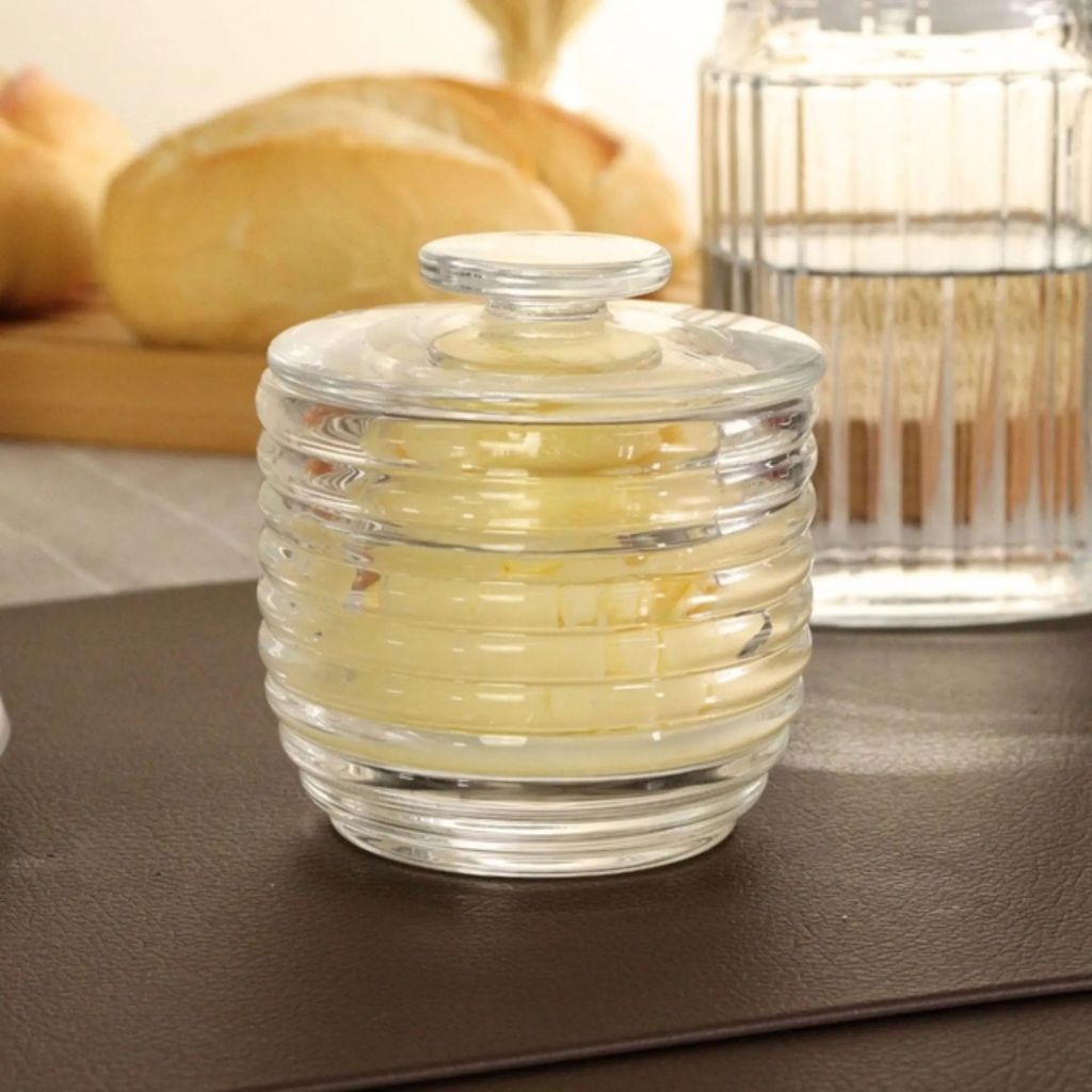 Manteigueira Francesa de Vidro Colmeia 150ml - Lyor