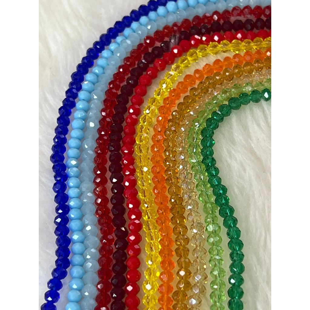 Fio de Cristal 4mm 1 Fio Facetado Guia Entremeio Religião 100 Contas aprox. em Oferta na Shopee