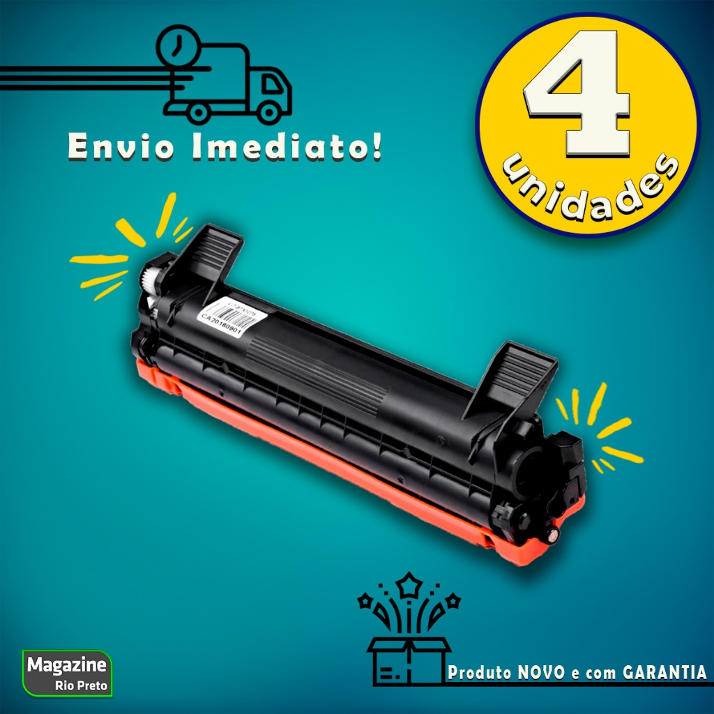 Kit 4 Toner Compatível TN1060 1060 | DCP1602 DCP1512 DCP1617NW HL1112 HL1202 HL1212W em Oferta na Shopee