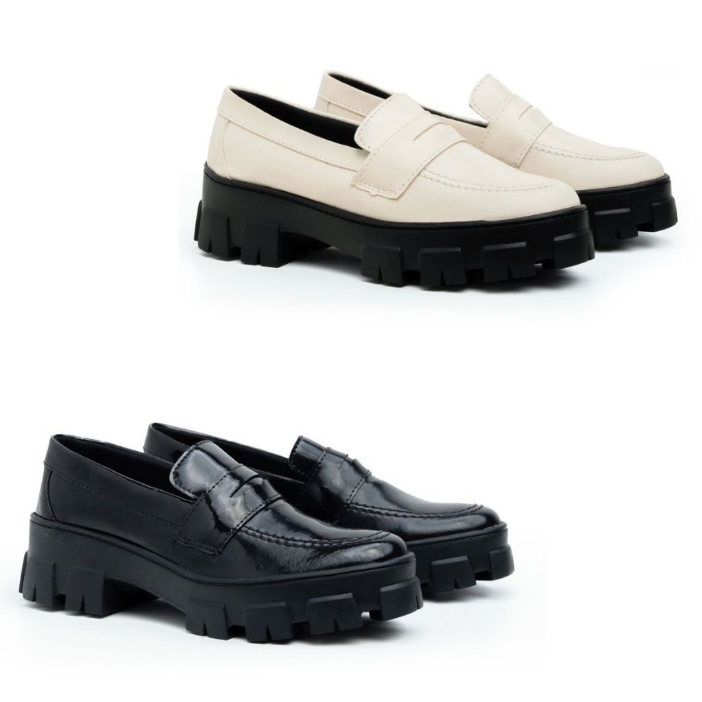 Mocassim Feminino Tratorado Loafer Casual Passeio Plataforma Blogueira Confortável Lindo
