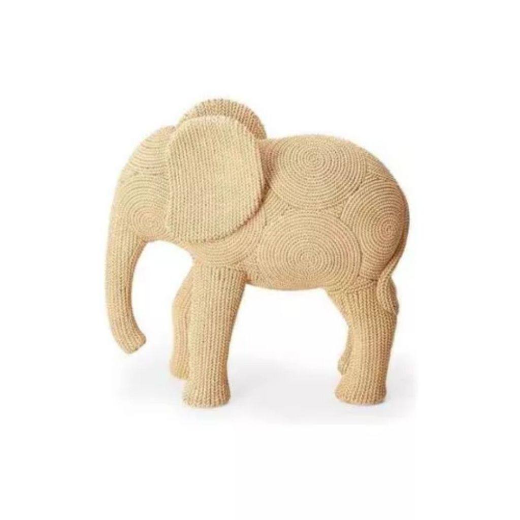 Escultura  Estatueta Enfeite Decorativo Elefante Bege para Sala em Oferta na Shopee
