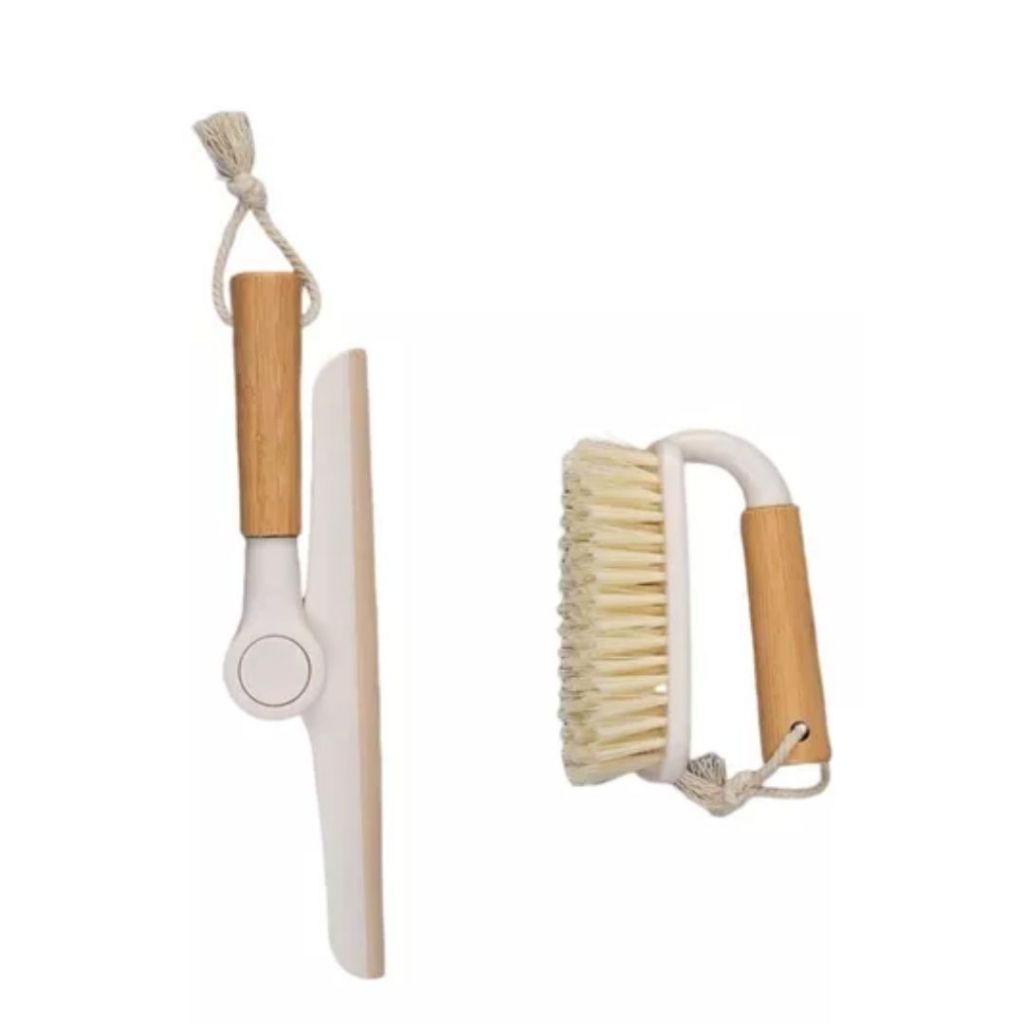 Kit Rodo Pia Louça Dobrável e Escova de Limpeza com Bucha de Bambu em Oferta na Shopee