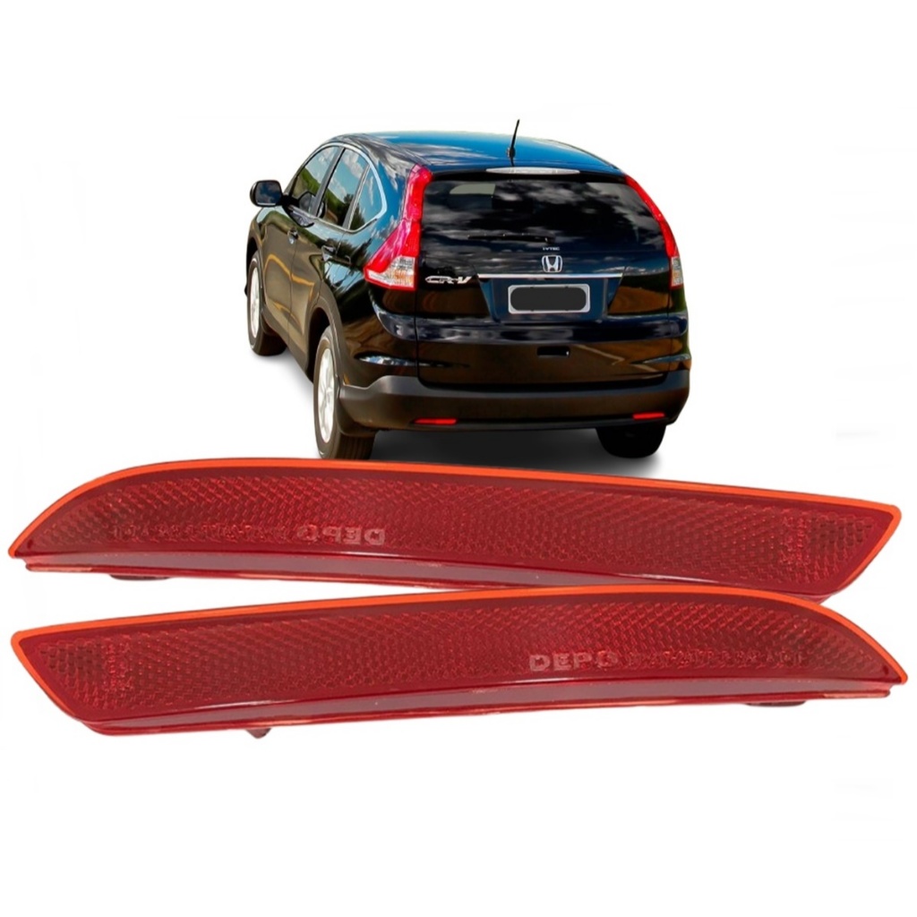 Refletor Lanterna Parachoque Traseiro Honda Cr-v 2012 Até 2014 CRV Par