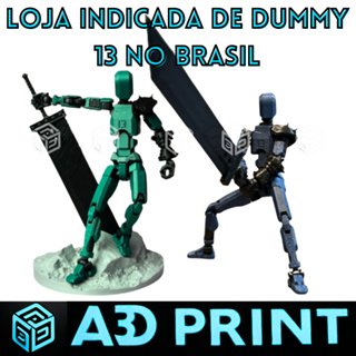 Boneco Dummy 13 Gladiador Cloud Strife Remix- Articulado Action Figure Brinquedo Varias Posições 3D em Oferta na Shopee