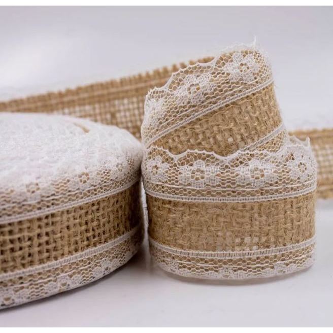 Fita de Juta com Renda 2 metros