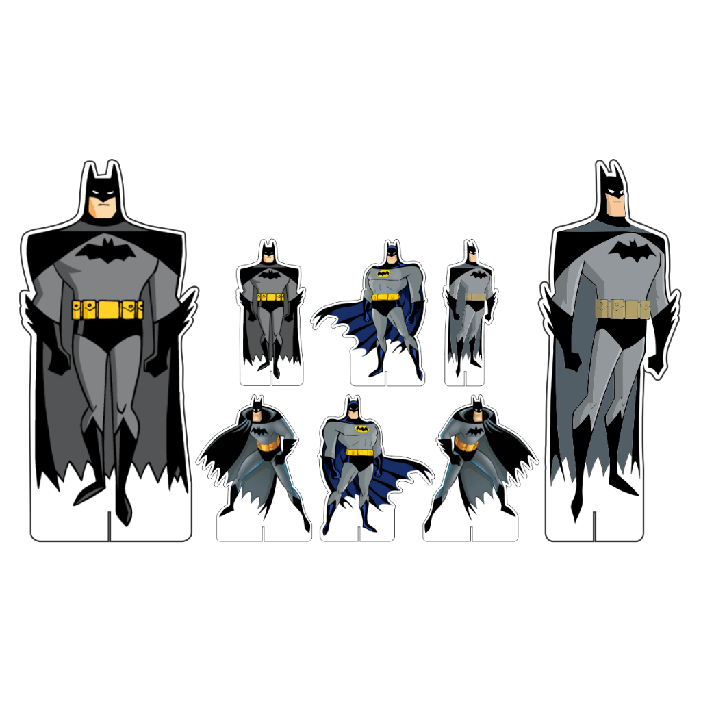 Kit Display Chão + Mesa Festa Infantil Batman (Preto/Cinza) DK