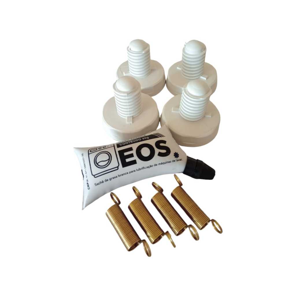 Kit Pé Nivelador Base Molas Graxa Lavadora LTD06 LTD11 A99014001 Electrolux