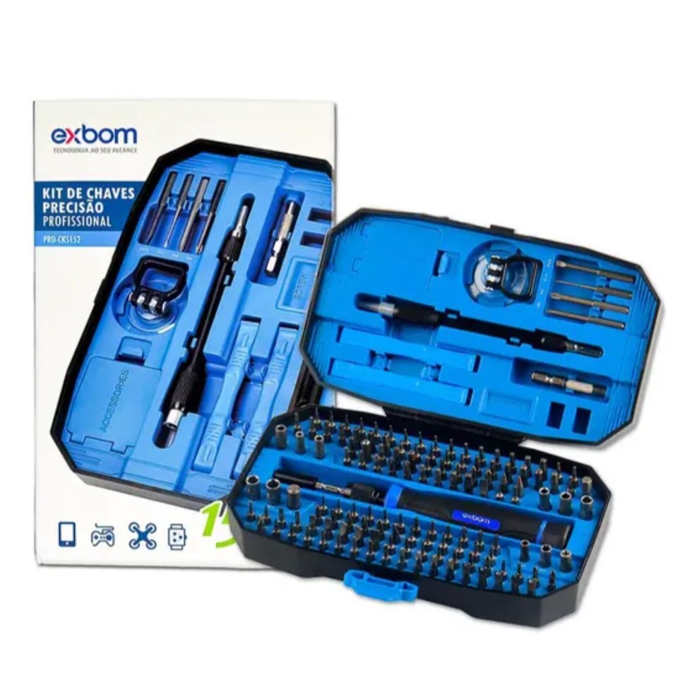 Kit Chaves De Precisão Magnético Profissional 152 Em 1 Com Estojo E Ventosa PRO-CKS152 EXBOM em Oferta na Shopee