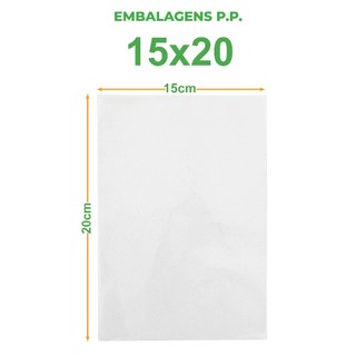Saco Saquinho Transparente 15x20 Saco Plástico Transparente Polipropileno 100 und em Oferta na Shopee
