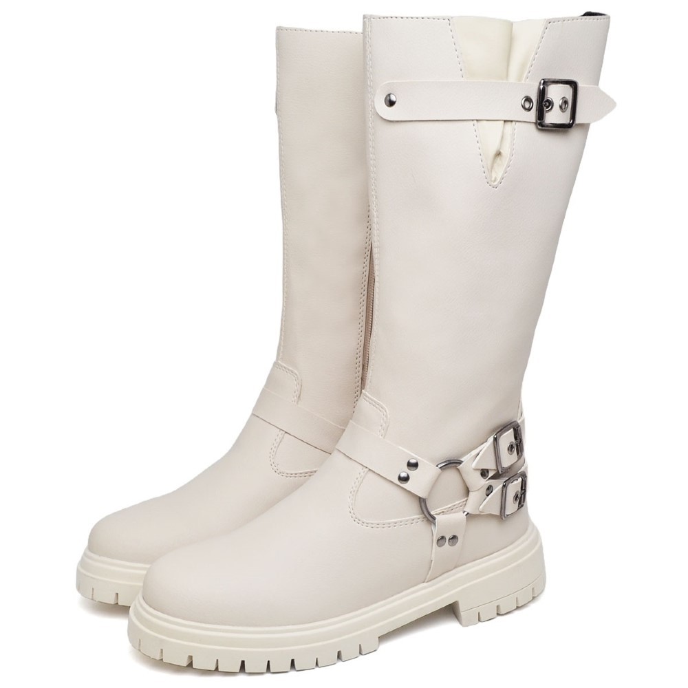 Bota Tratorada Feminina Off White Taylor Dubuy 1820DB em Oferta na Shopee