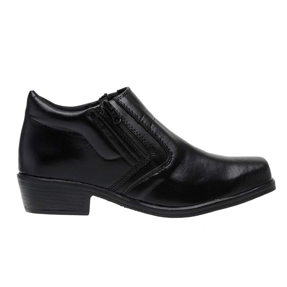 Bota Botina Social Masculina Ziper Lateral Confort Anatomica Palmilha Ortopedica