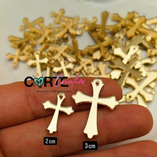 KIT COM 10 CRUCIFIXO ACRILICO em Oferta na Shopee