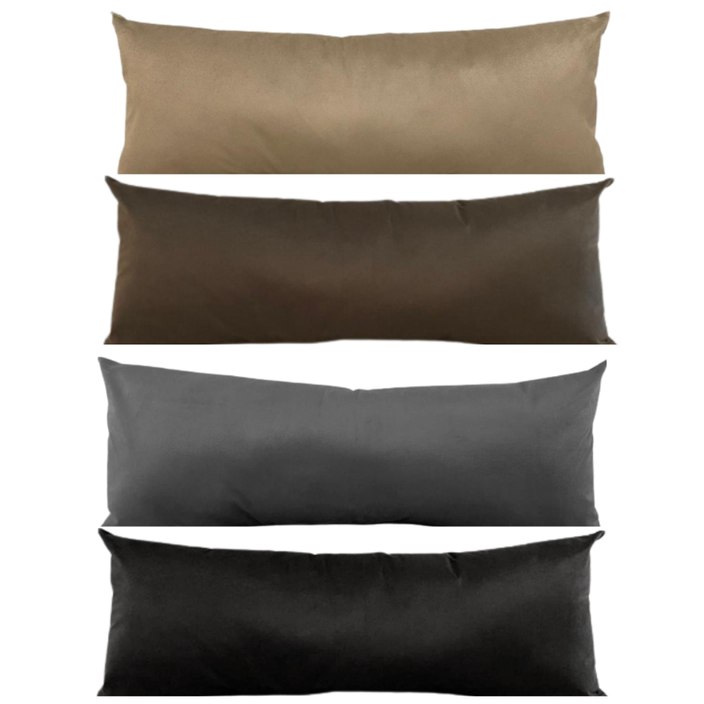 Capa Para Almofada Suede Retangular Encosto Rim Rinzeira Baguete Sofá Retrátil Cama Poltrona 60X30