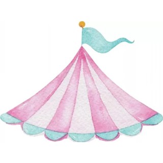 Elipse Tenda Circo Aquarela Rosa Horizontal Mdf 3mm em Oferta na Shopee